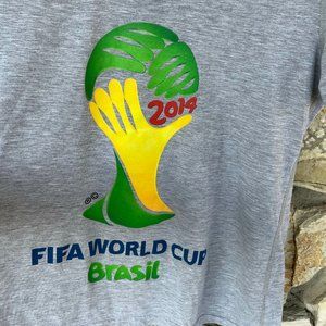 Women's Soccer 2014 world cup Brazil Ladies cut shirt, size L.